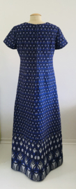 Vintage  paarse maxi 70 ties jurk