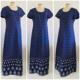 Vintage  paarse maxi 70 ties jurk