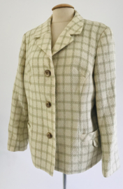 Vintage 80 ties beige/ groen jasje (44)