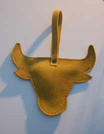 Leren hanger Bull Oker