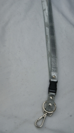 Key-cord zilver wit vacht