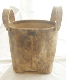 Leren bucket