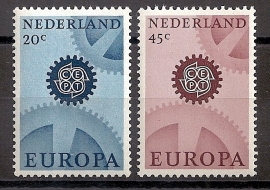 Nvph  884/885 Europa 1967 Postfris