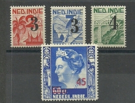 Nederlands Indië 322/325 Hulpuitgifte Postfris