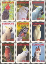 Suriname Republiek 1449/1457 Papegaaien 2007 Postfris