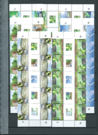 Curaçao Status Aparte 129a/135a Go Green 2013 Postfris (complete strips)