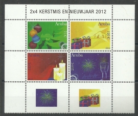 Aruba 631/634 Kerst en Nieuwjaar 2012 Postfris