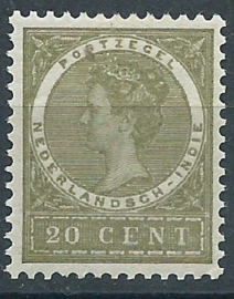 Nederlands Indië  53 20ct Koningin Wilhelmina Ongebruikt (1)