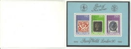 Suriname Republiek 659 Blok Int. Postzegeltent. Londen 1990 Postfris in Carnet