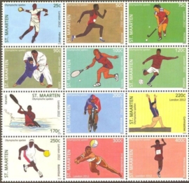 Sint Maarten  88/99 Olympische Spelen Londen 2012 Postfris