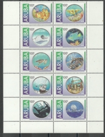 Aruba 635/644 Onderwaterleven en Duiken 2012 Postfris