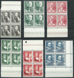 Nvph 350/355 Zomerzegels 1940 Blokken van 4 Postfris
