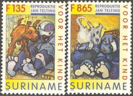 Suriname Republiek  907/908 Kinderzegels 1996 Postfris