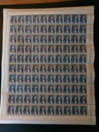 Nvph 296/299 Zomerzegels 1937 in hele vellen van 100 Postfris