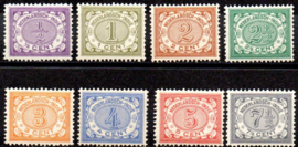 Nederlands Indië  40/47 Cijferzegels 1902/1909 Postfris (3)