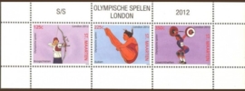 Sint Maarten 100 Blok Olympische Spelen Londen 2012 Postfris  (losse zegels)