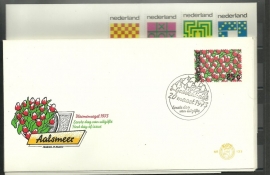 FDC Jaargang 1973 compleet onbeschreven met open klep E123/E129