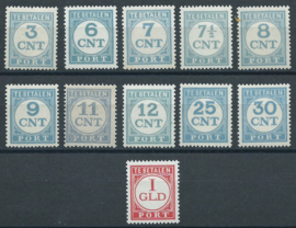 Port  69/79 Cijfer 1921-1938 Postfris (4)