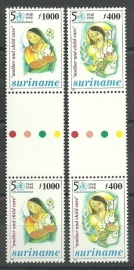 Suriname Republiek 1007/1008 BP 25 Jaar WHO 1998 Postfris