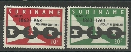 Suriname 396/397 Postfris