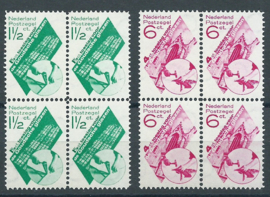 Nvph 238/239 Goudse Glazen in blokken van 4 Postfris (1)