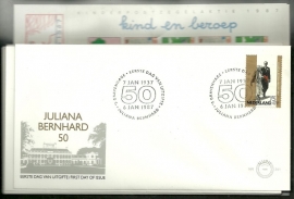 FDC Jaargang 1987 compleet onbeschreven met open klep E241/E250a