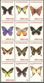 Suriname Republiek 1296/1307 Vlinders 2005 Postfris