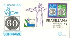 Suriname Republiek  779 Blok Int. Postzegeltent. Brasiliana 1993 Postfris