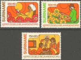 Suriname Republiek 234/236 Kerstzegels 1980 Postfris