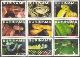 Suriname Republiek 1551/1558 Slangen 2008 Postfris (los)