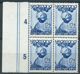 Nvph 282 12½ Kinderzegels 1935 in Blok van 4 Postfris (1)