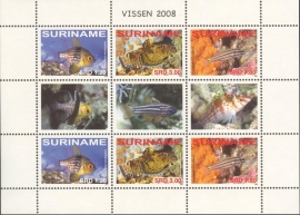 Suriname Republiek 1511/1513VBP Vissen 2008 Postfris (Compleet vel)
