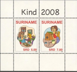 Suriname Republiek 1578 Blok Kinderzegels 2008 Postfris