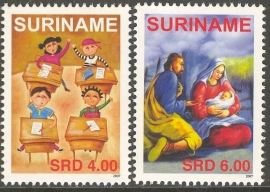 Suriname Republiek 1490/1491 Kind en Kerst Zegel 2007 Postfris