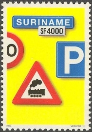 Suriname Republiek 1172 Verkeersbord 12e Uitgifte 2002 Postfris