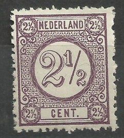Nvph  33b (donkerviolet) 2½ ct Cijferzegel 1894 Postfris (2)