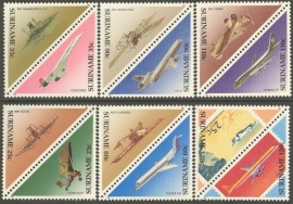 Suriname Republiek 549/560 Vliegtuigen 1987 Postfris (Los)