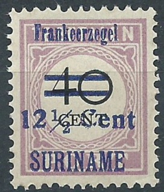 Suriname 116fa Type I 12½ ct op 40 ct Hulpuitgifte Ongebruikt (1)