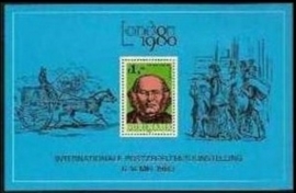 Suriname Republiek 209 Blok Int. Postzegeltent. Londen 1980 Postfris