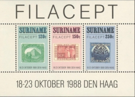 Suriname Republiek 601 Blok Int. Postzegelt. Den Haag 1988 Postfris