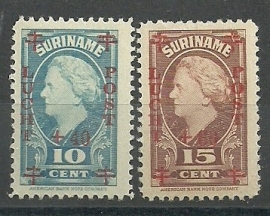 Suriname LP27/28 Rode Kruiszegels Postfris