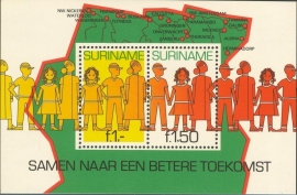 Suriname Republiek 254 Blok Surinaamse Jeugd 1981 Postfris