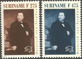 Suriname Republiek  916/917 100e Sterfdag Heinrich von Stephan 1997 Postfris