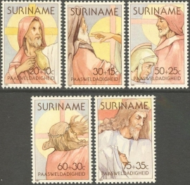 Suriname Republiek 247/251 Paasweldadigheid 1981 Postfris
