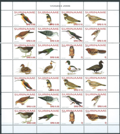 Suriname Republiek 1374/1385V Vogels 2006 Postfris (Compleet Vel)
