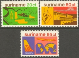 Suriname Republiek 136/138 Economische Ontwikkeling 1978 Postfris