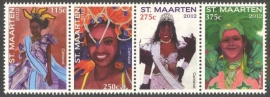 Sint Maarten  75/78 Carnaval 2012 Postfris