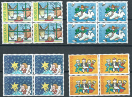 Nvph. 1295/1298 Kinderzegels 1983 in blokken van 4 Postfris