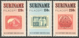 Suriname Republiek 598/600 Int. Postzegelt. Den Haag 1988 Postfris
