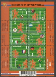 Nvph V3187b/3196b Oranje op het WK Voetbal Postfris (2e druk)